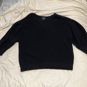 Express Black Sweater w/balloon 3/4 sleeves.  Size Med